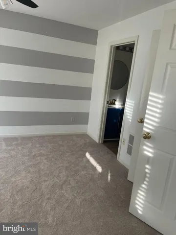 a view of a room with a window