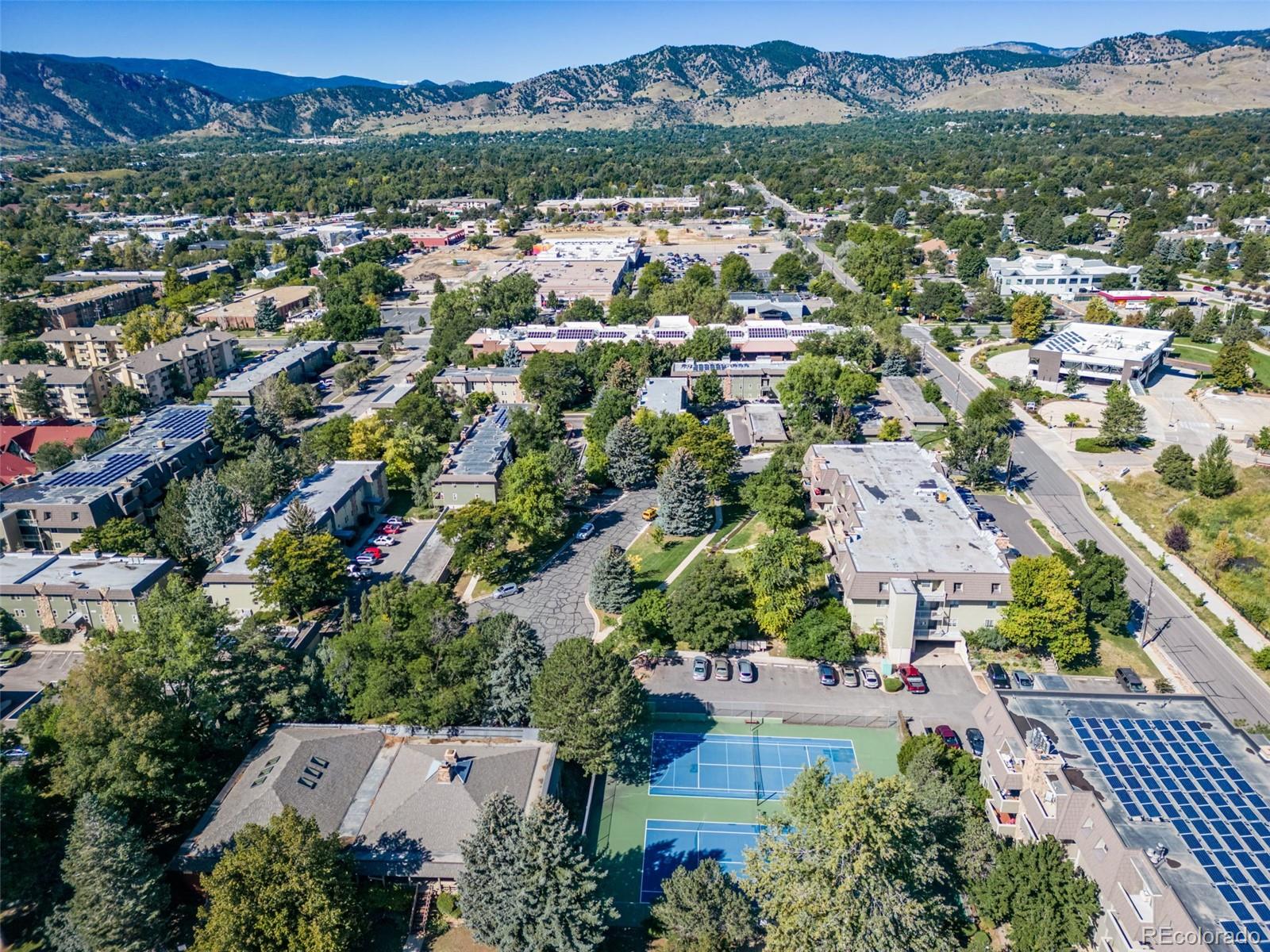 3375 Chisholm Trail, Unit A102 Boulder, CO 80301 - Photo 33 of 40 an aerial view of a city with lots of residential buildings