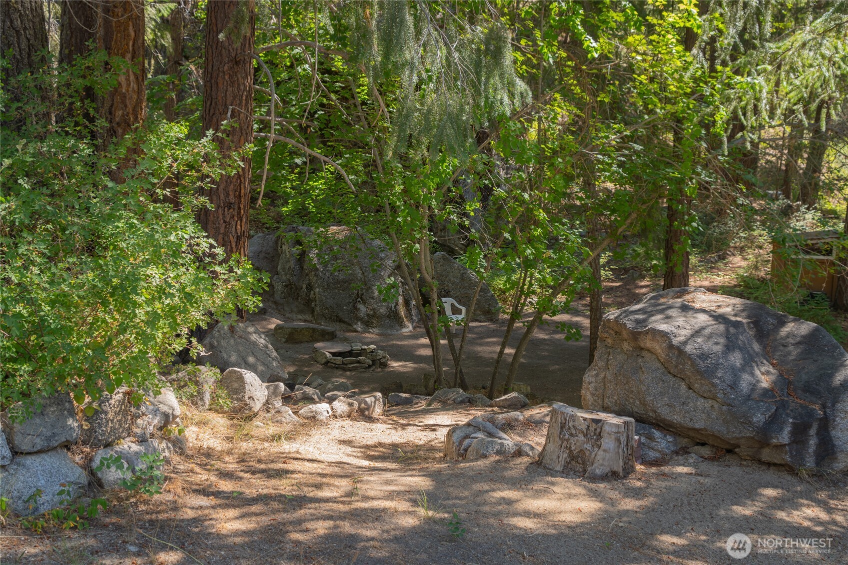 17976 Entiat River Road Entiat, WA 98822 - Photo 12 of 40 a view of a yard with plants and trees