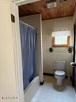 106 Shore Road Becket, MA 01223 - Photo 12 of 25 a bathroom with a toilet and a shower