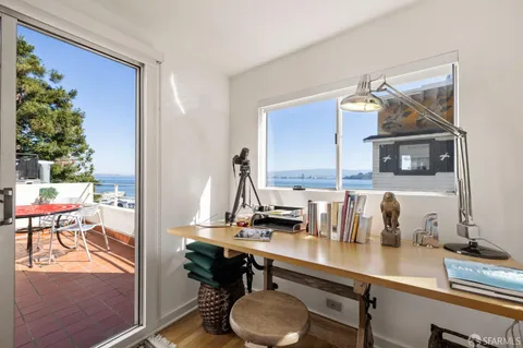 a city view with tall buildings