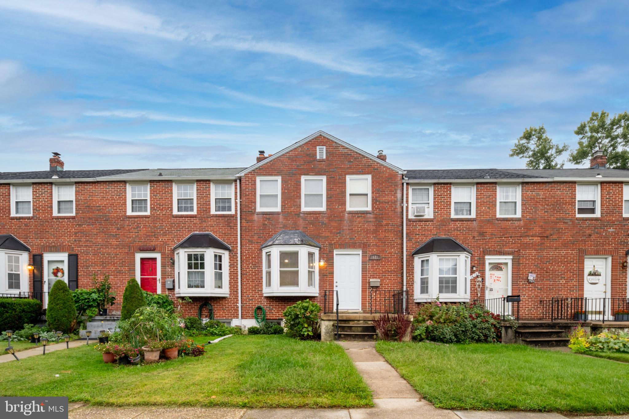 Charming brick townhomes in harmony.