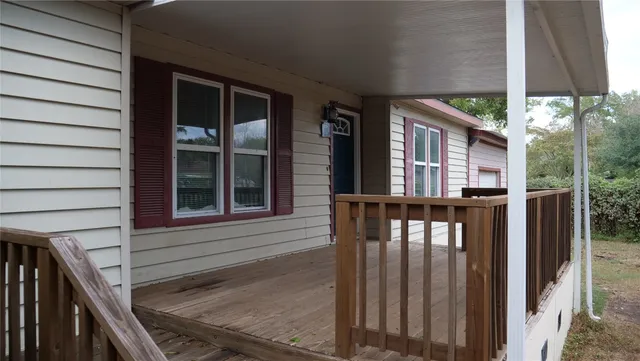 a view of front door of house
