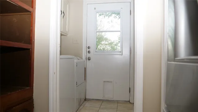 a bathroom with a window
