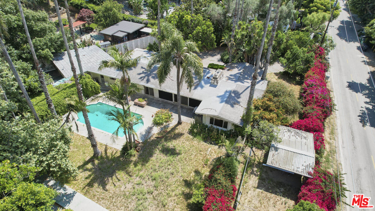 6414 Bonsall Drive Malibu, CA 90265 - Photo 45 of 75 an aerial view of residential house with outdoor space and trees all around