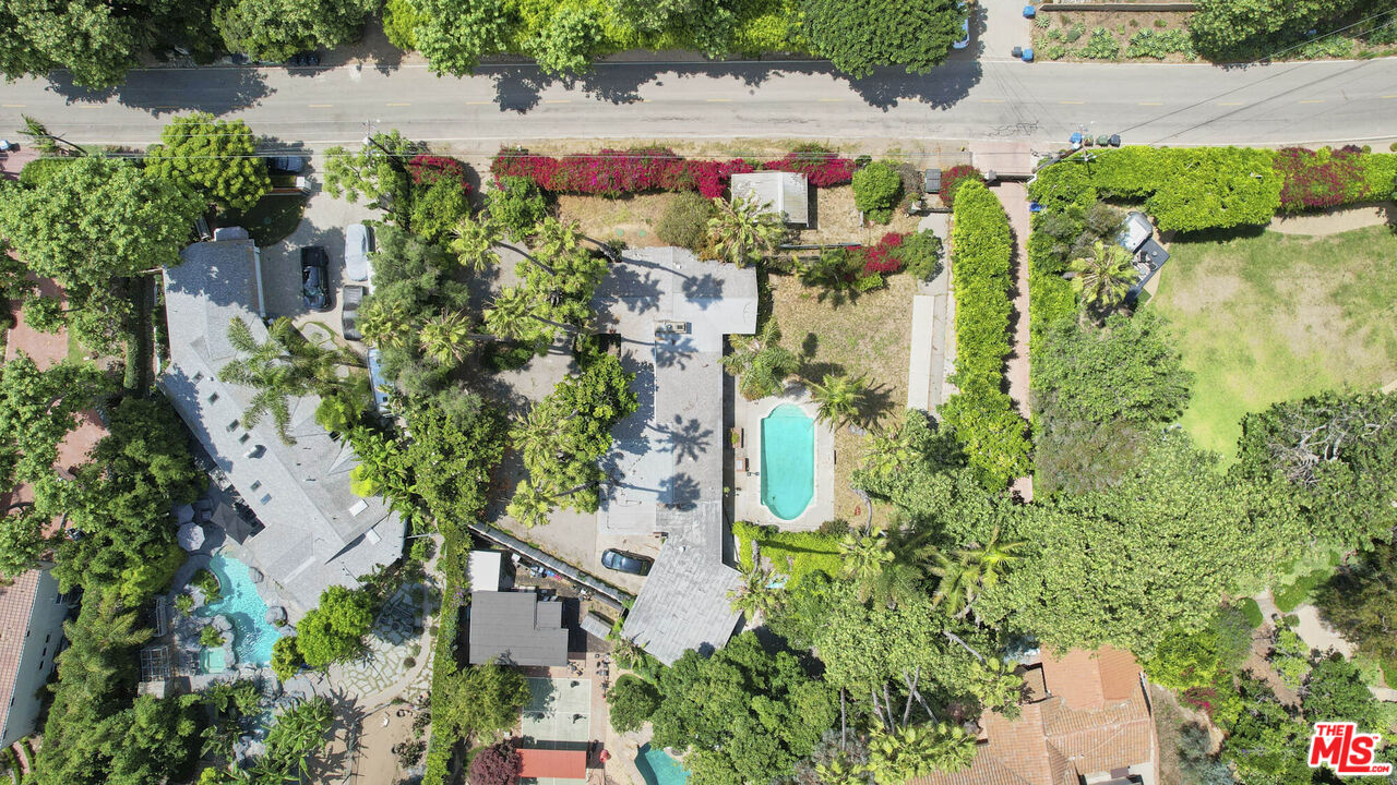 6414 Bonsall Drive Malibu, CA 90265 - Photo 6 of 75 an aerial view of a house with a yard swimming pool