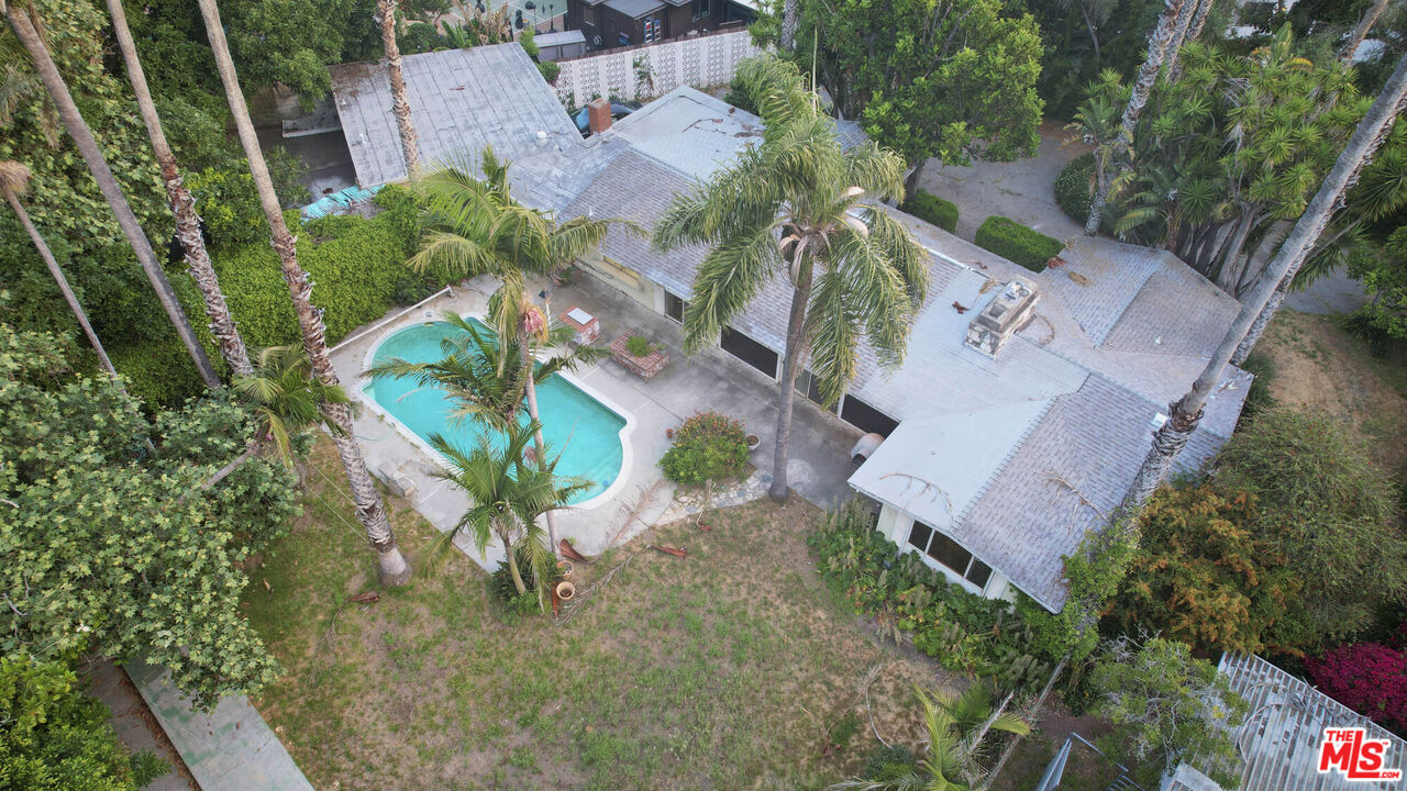 6414 Bonsall Drive Malibu, CA 90265 - Photo 8 of 75 an aerial view of a house with a yard and garden