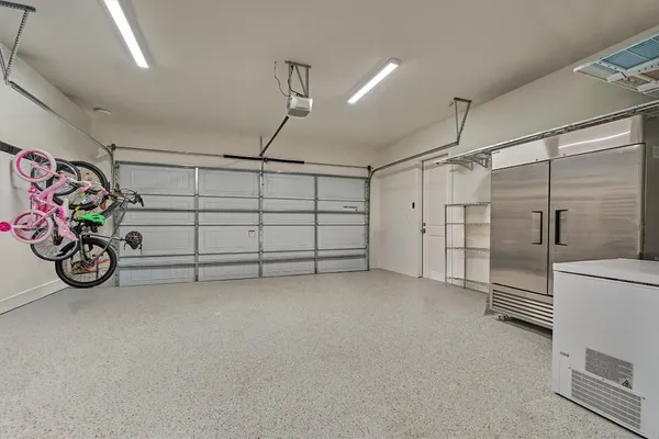 a view of a garage