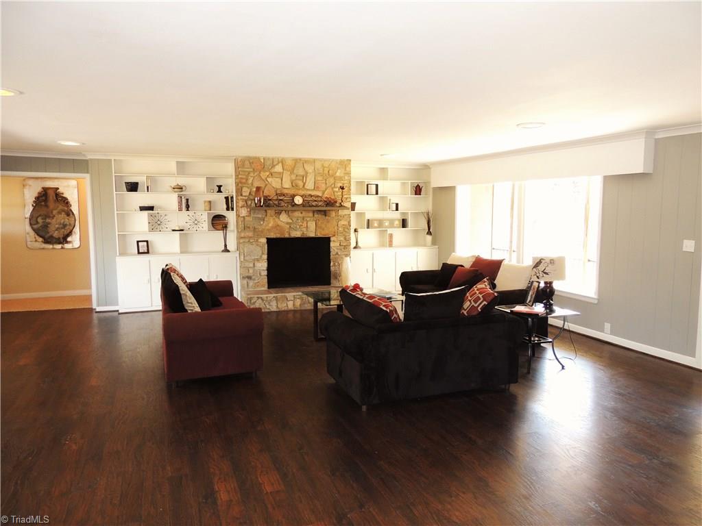 4017 Resthaven Road High Point, NC 27265 - Photo 5 of 29 View of the huge stone fireplace!