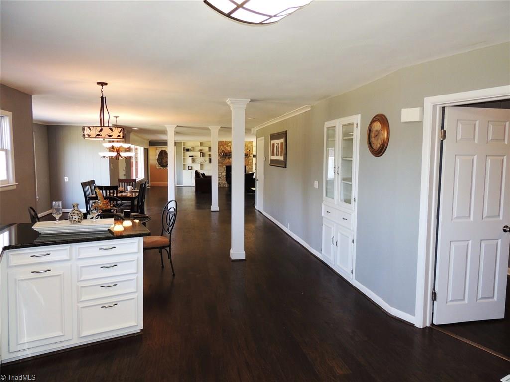 4017 Resthaven Road High Point, NC 27265 - Photo 10 of 29 Kitchen island with room for extra seating! Great built-in china cabinet in the breakfast area!