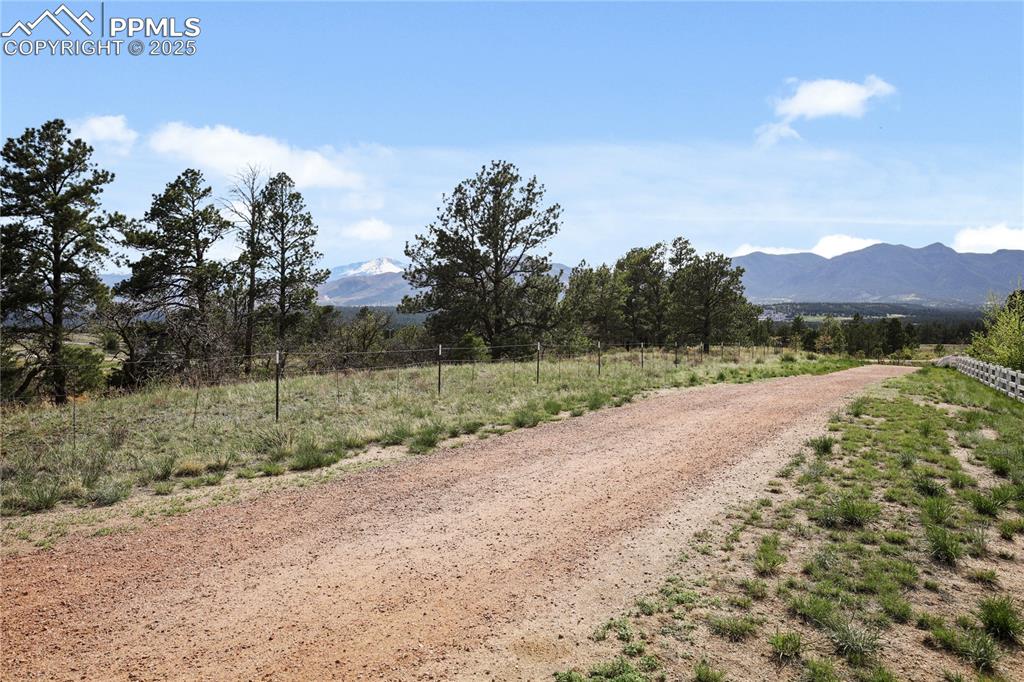 11848 Alydar Loop Colorado Springs, CO 80921 - Photo 47 of 50 View of dirt / gravel road featuring a mountain view and a rural view
