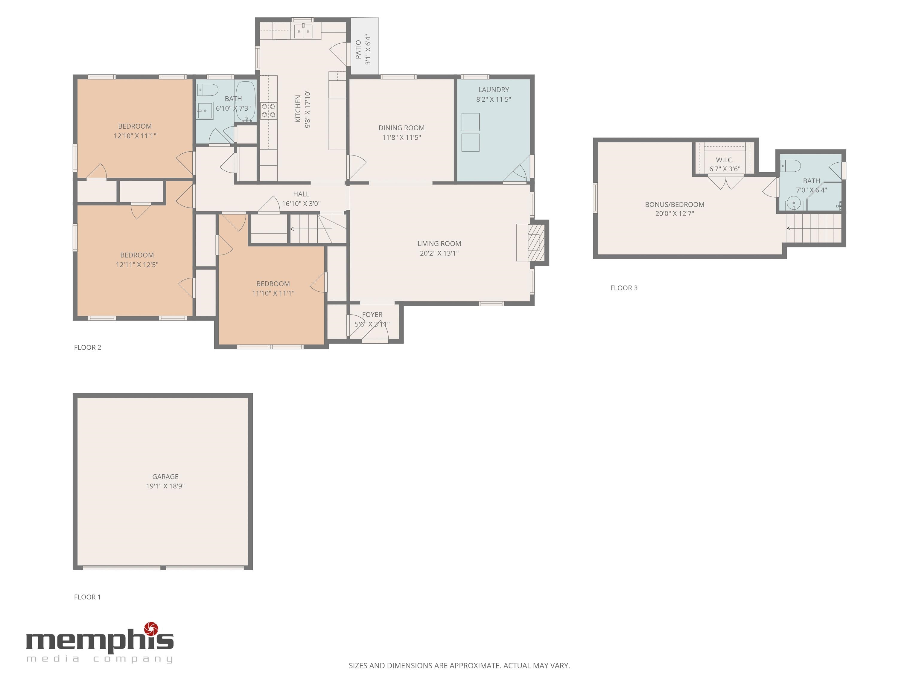73 North Goodlett Street Memphis, TN 38117 - Photo 34 of 36 a picture of a floor plan