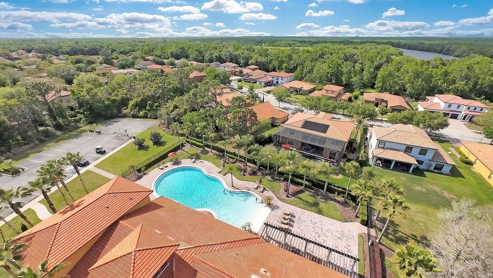 805 Riviera Bella Drive DeBary, FL 32713 - Photo 84 of 86 an aerial view of a house with a garden
