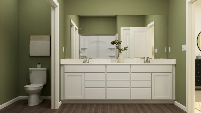 a bathroom with a sink mirror vanity and toilet