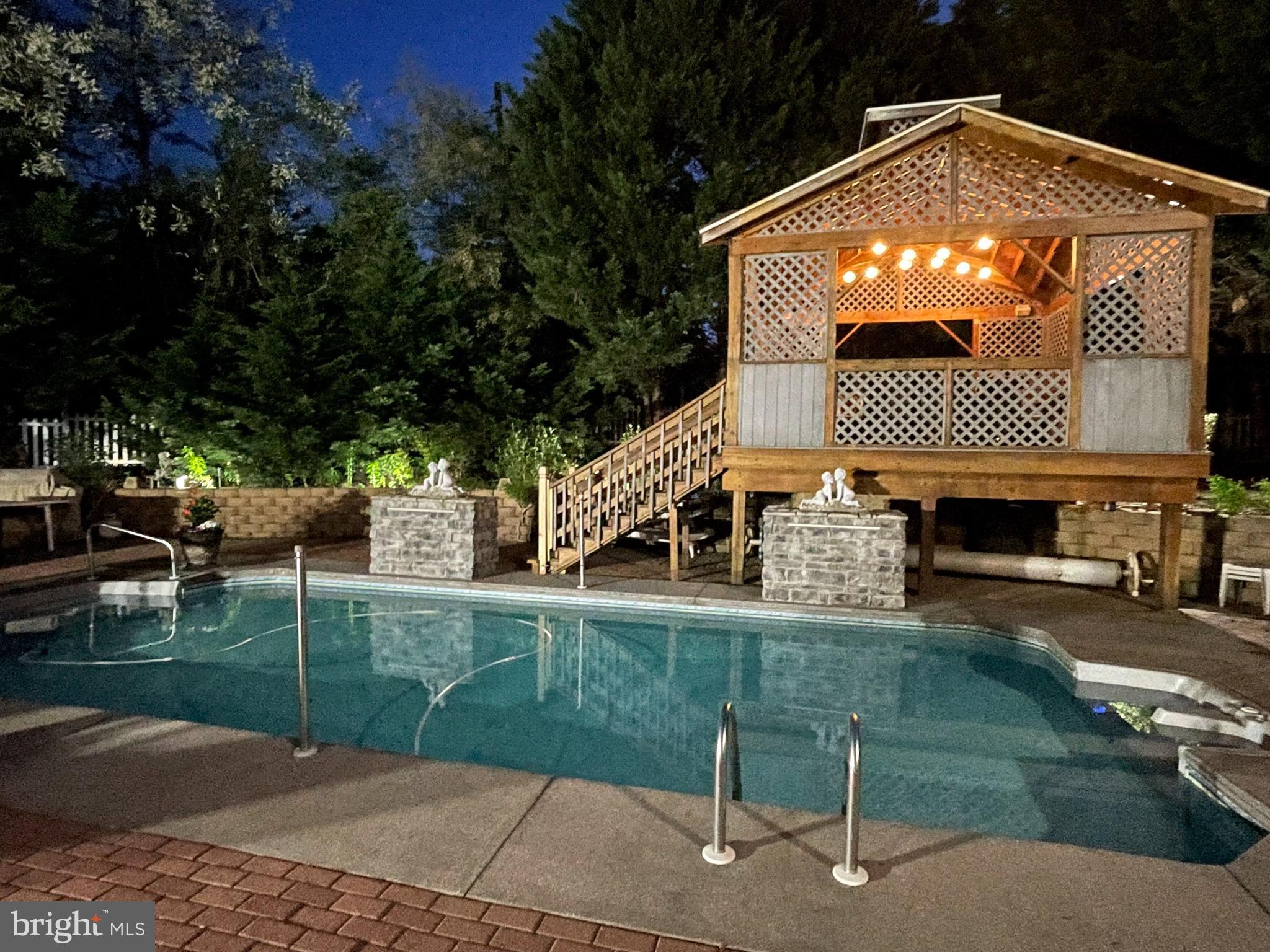 3485 Lawndale Road Reisterstown, MD 21136 - Photo 54 of 59 Night Pool/Gazebo