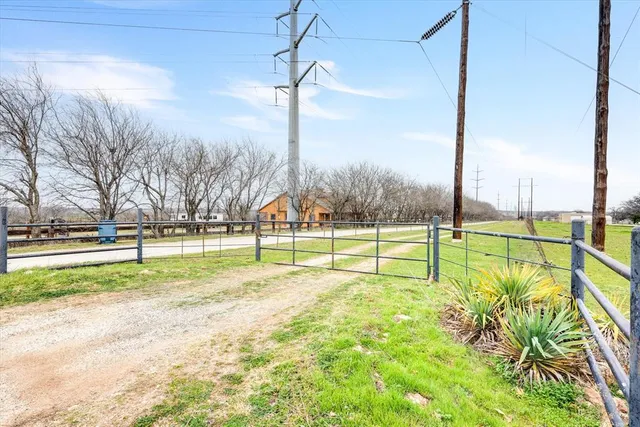 a view of a swimming pool with an outdoor space