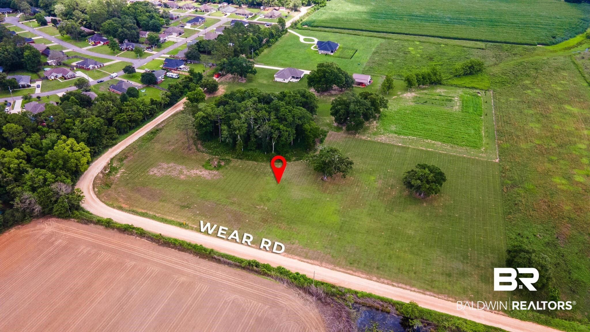 0 Wear Road Grand Bay, AL 36541 - Photo 2 of 3 Aerial overview of property's location featuring rural landscape