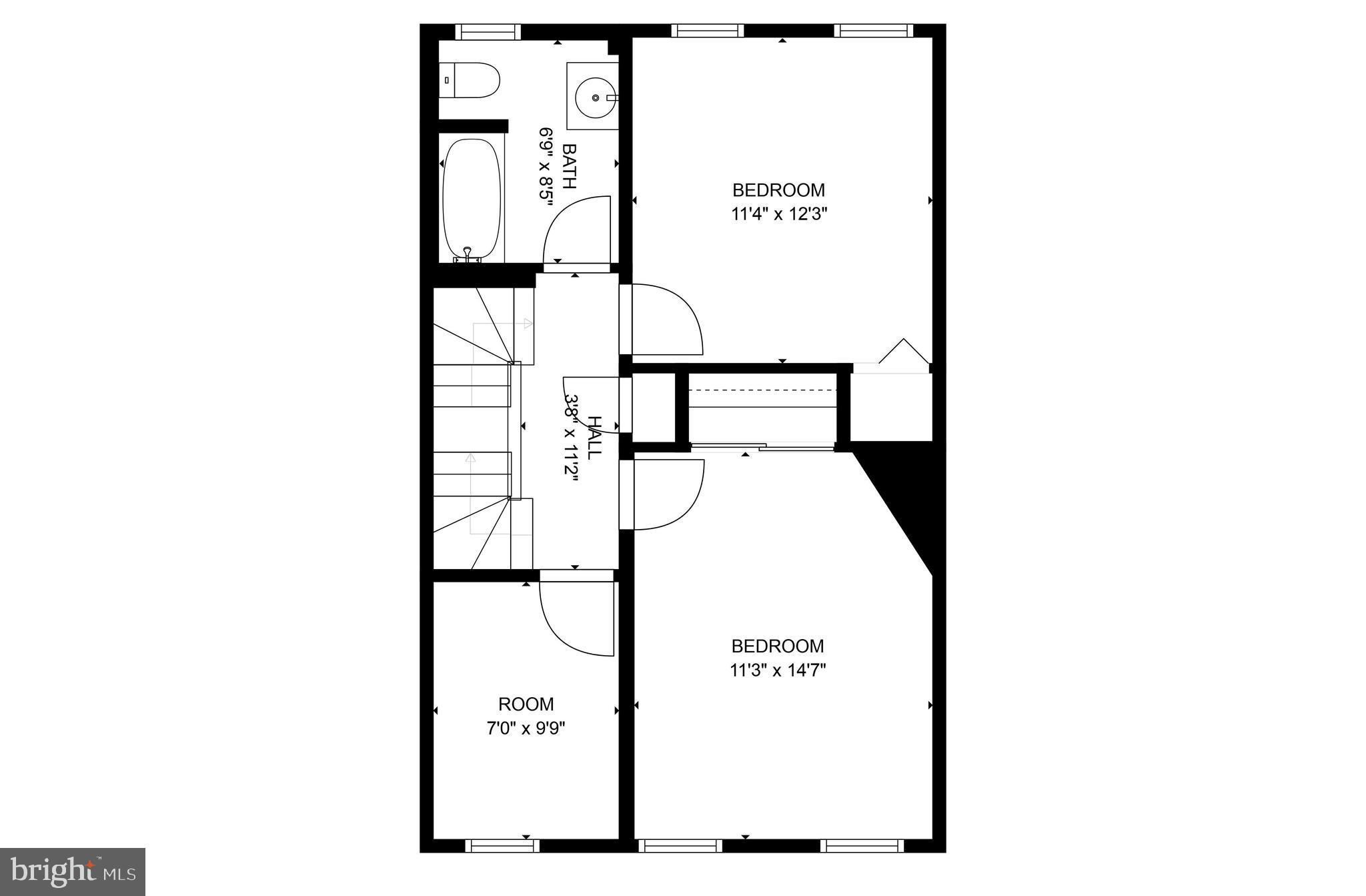 404 7th Street Northeast Washington, DC 20002 - Photo 53 of 55 Second Floor Plan