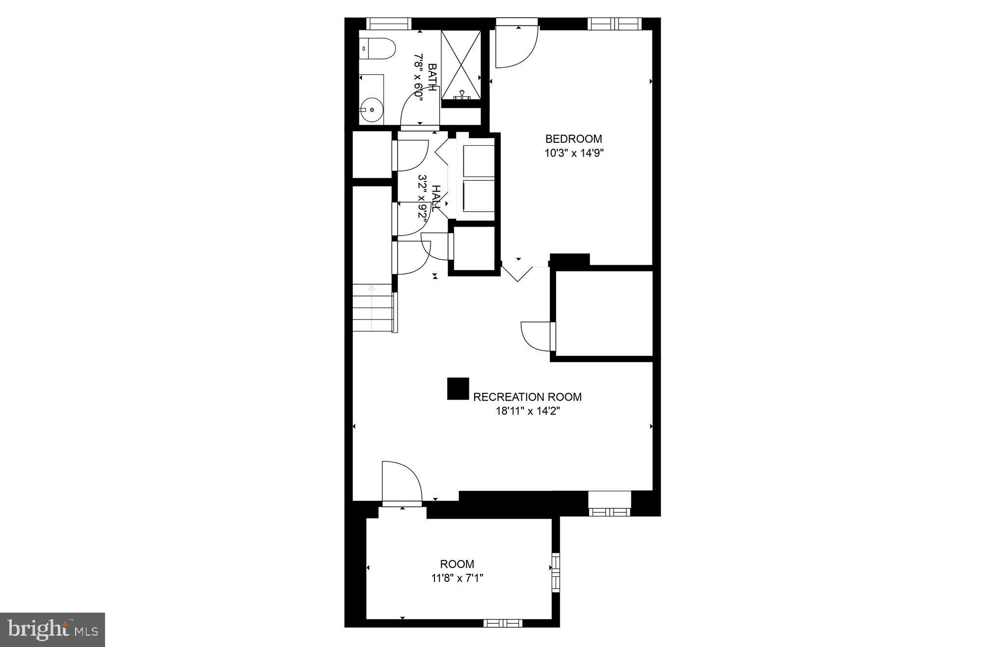 404 7th Street Northeast Washington, DC 20002 - Photo 55 of 55 Lower Level Floor Plan