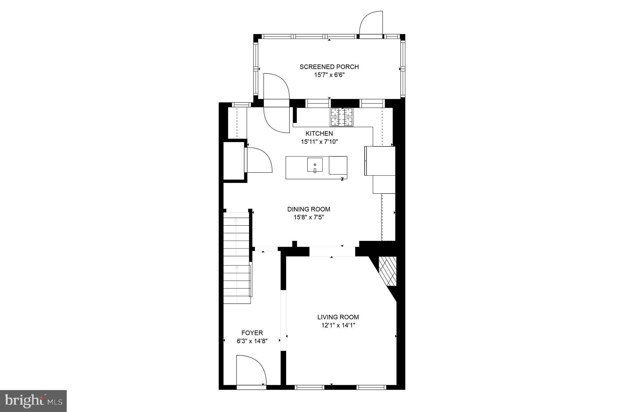 404 7th Street Northeast Washington, DC 20002 - Photo 52 of 55 First Floor Plan