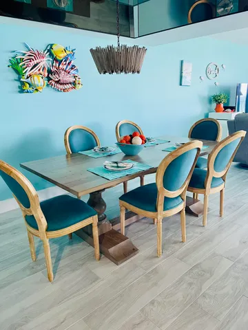 a living room with furniture and a couch