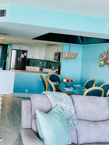 a living room with furniture and a couch