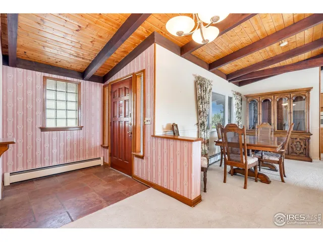 a view of dining room and furniture