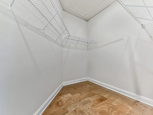 a view of a room with empty racks