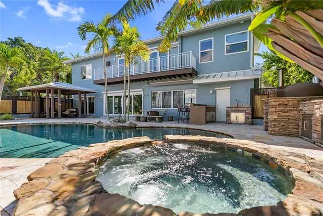 a view of a balcony with chairs