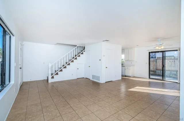 a view of an entryway with staircase