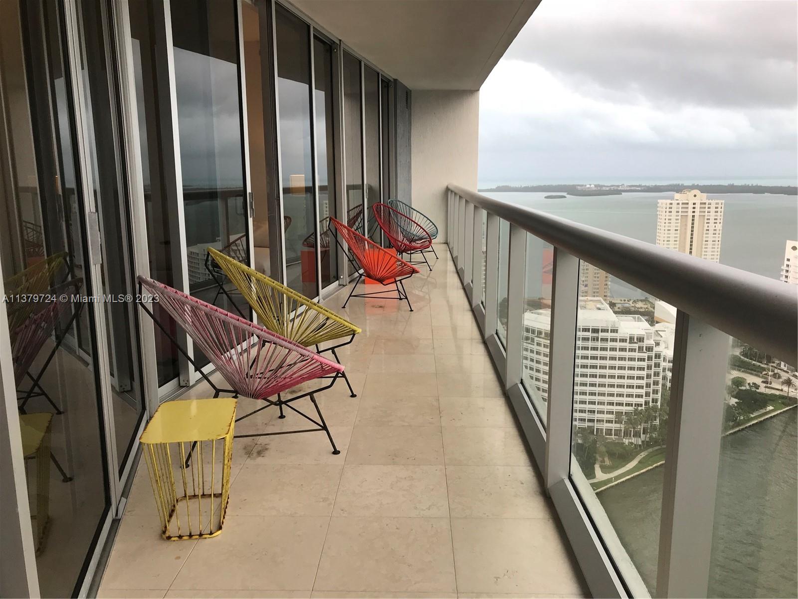 495 Brickell Avenue, Unit 3603 Miami, FL 33131 - Photo 31 of 48 a balcony with chairs