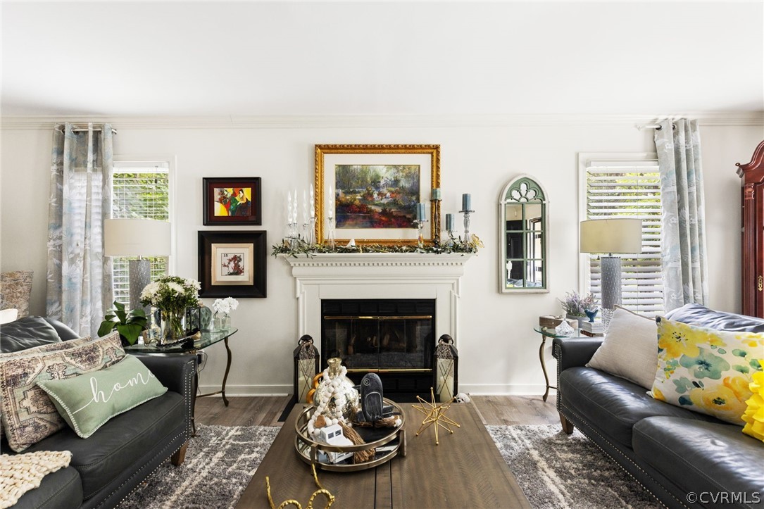5603 Standing Oak Road Midlothian, VA 23112 - Photo 5 of 39 a living room with furniture and a fireplace