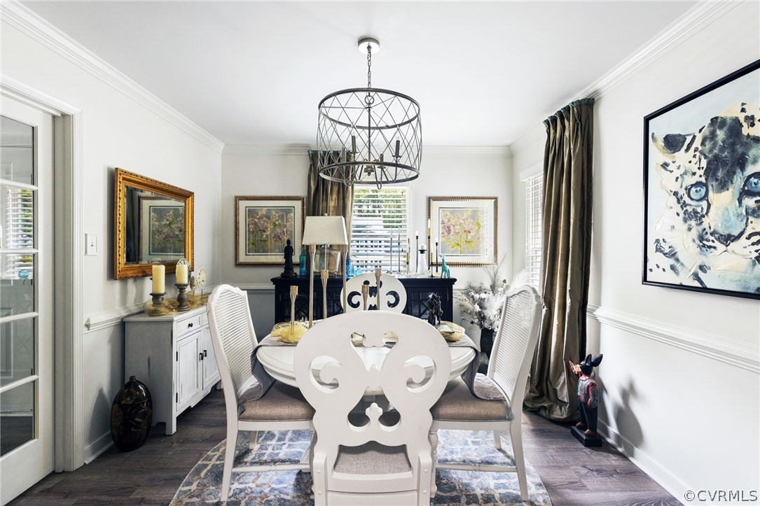 5603 Standing Oak Road Midlothian, VA 23112 - Photo 10 of 39 a view of a dining room with furniture window and wooden floor