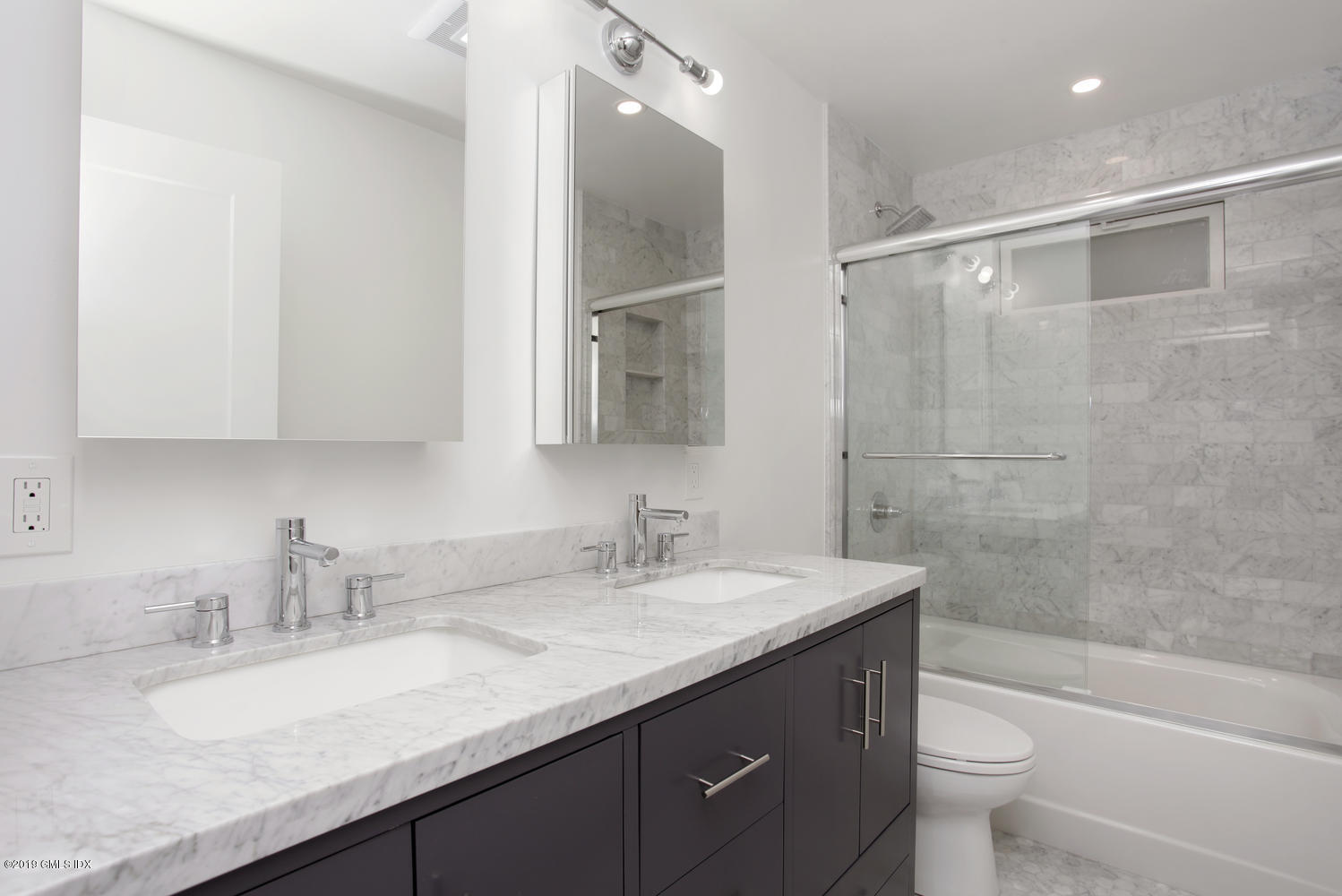 34 Dandy Drive Cos Cob, CT 06807 - Photo 10 of 20 a bathroom with a granite countertop sink toilet and shower
