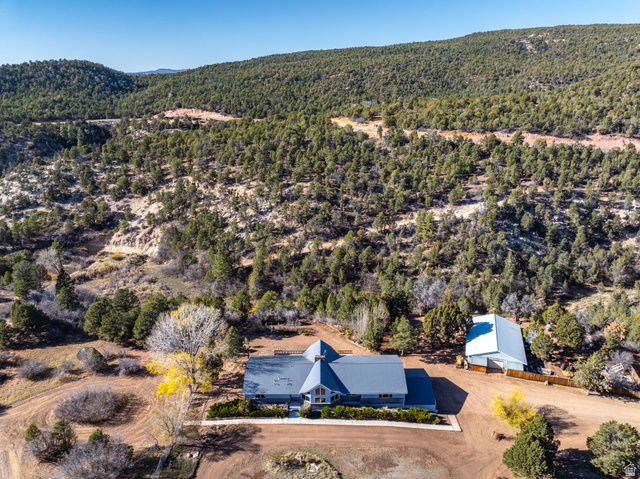 6 South N Frk Road Orderville, UT 84758 - Photo 27 of 68 Aerial overview of property's location featuring a forest and a mountain backdrop