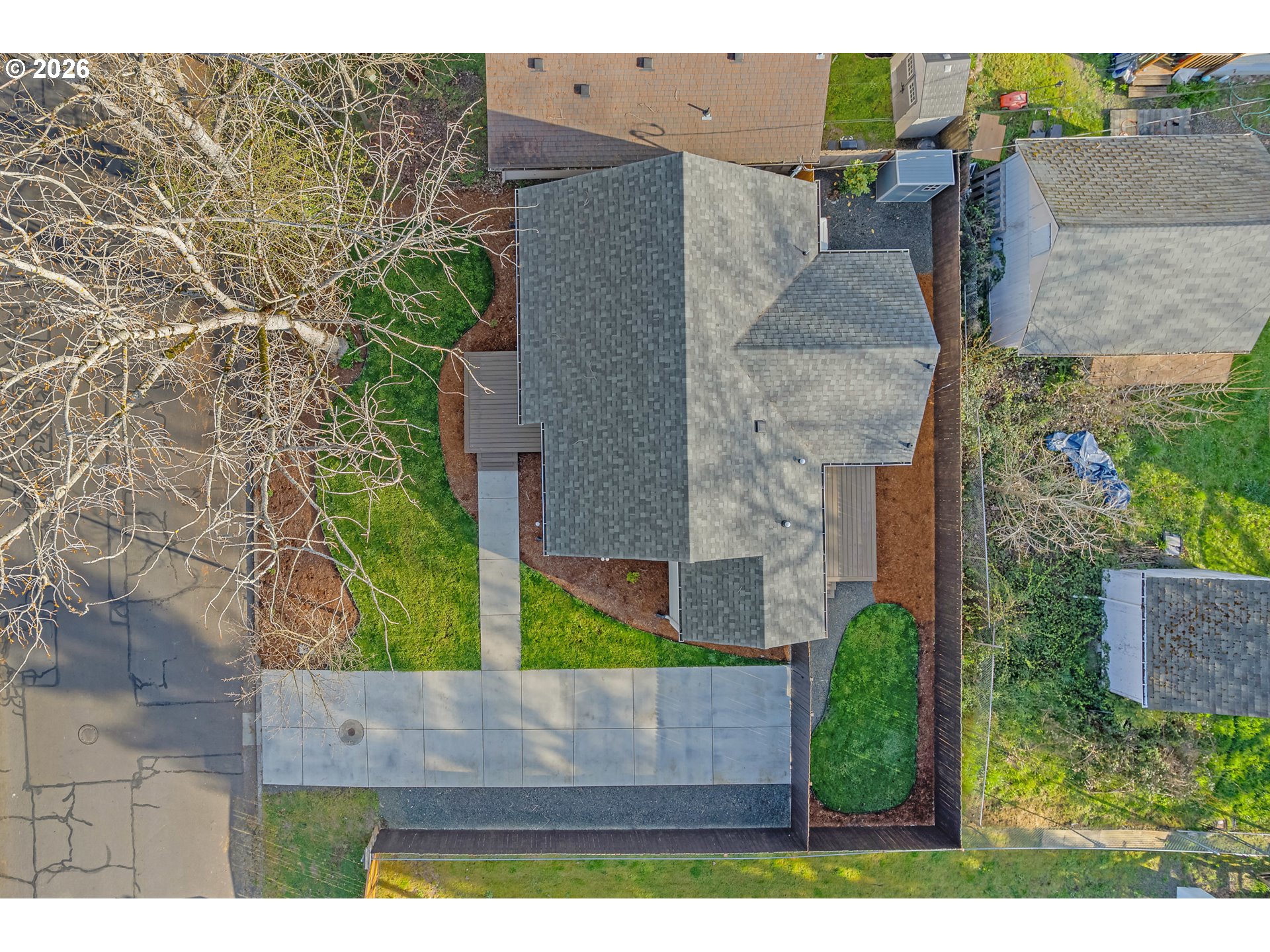 1243 Hayes Street Eugene, OR 97402 - Photo 47 of 48 an aerial view of a house with outdoor space