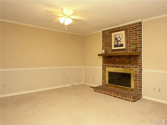 906 Belhaven Road Cary, NC 27513 - Photo 7 of 25 GAS LOGS BRICK FIREPLACE