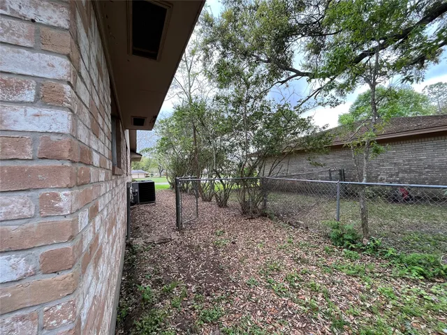 a view of a tree in a yard