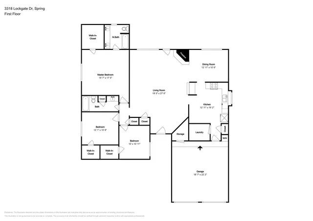 $1,995 | 3318 Lockgate Drive, Spring, TX 77388