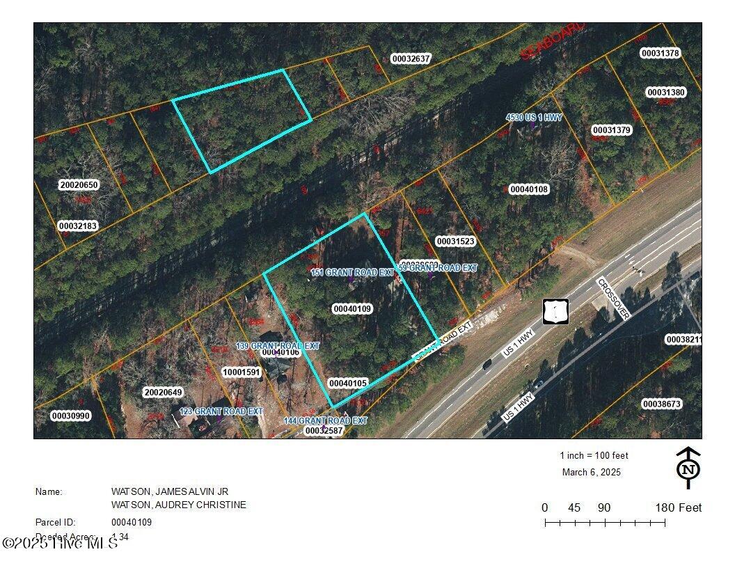 151 Grant Road Vass, NC 28394 - Photo 38 of 41 Aerial GIS MAP 151 Grant Road Ext