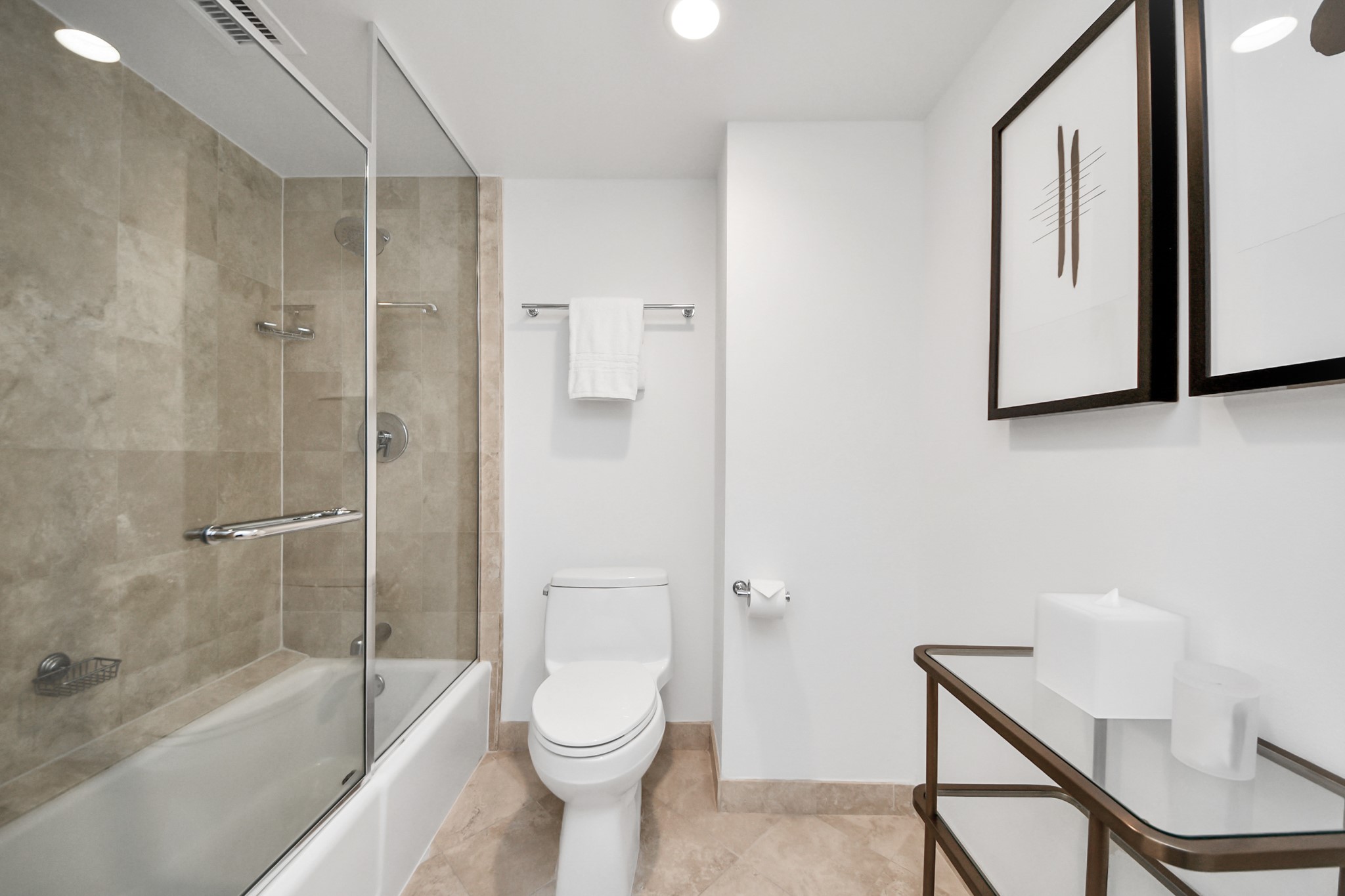 1300 Lamar Street, Unit T8 Houston, TX 77010 - Photo 26 of 48 a bathroom with a toilet a sink and shower