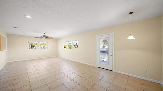 a view of a livingroom with a flat screen tv