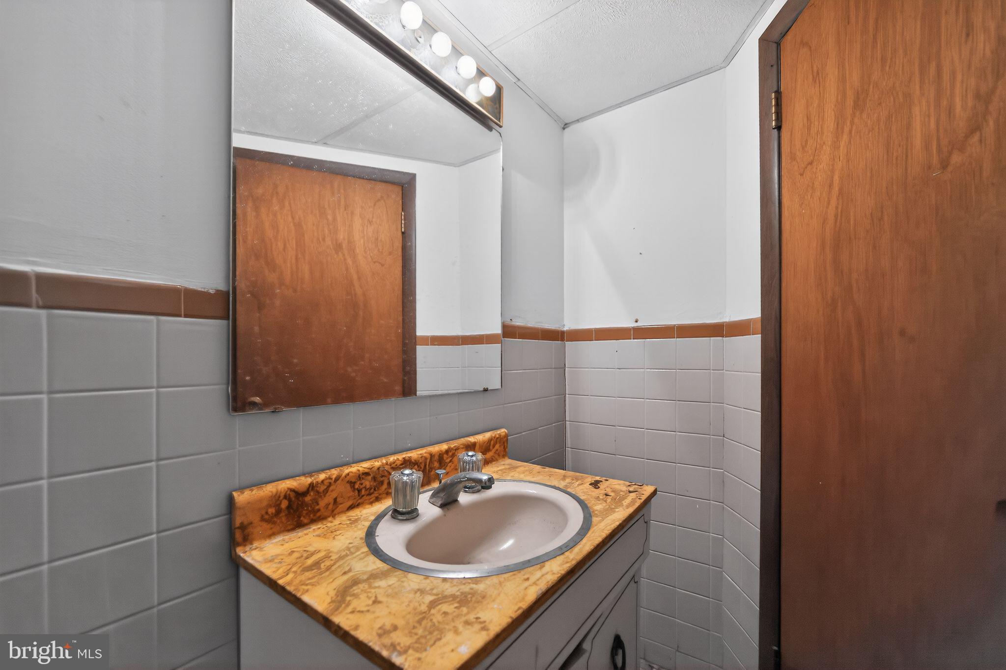 6448 Cherokee Street Philadelphia, PA 19119 - Photo 30 of 33 a bathroom with a sink and a mirror