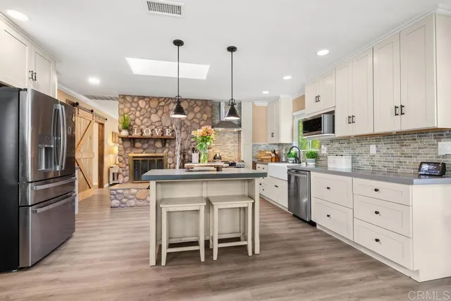 a workspace with furniture and window