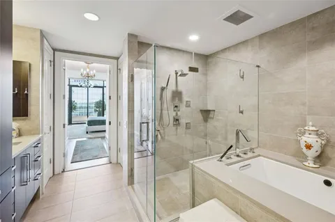 a view of balcony with a potted plant