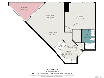 $229,950 | 100 Park Avenue West, Unit 905, Denver, CO 80205