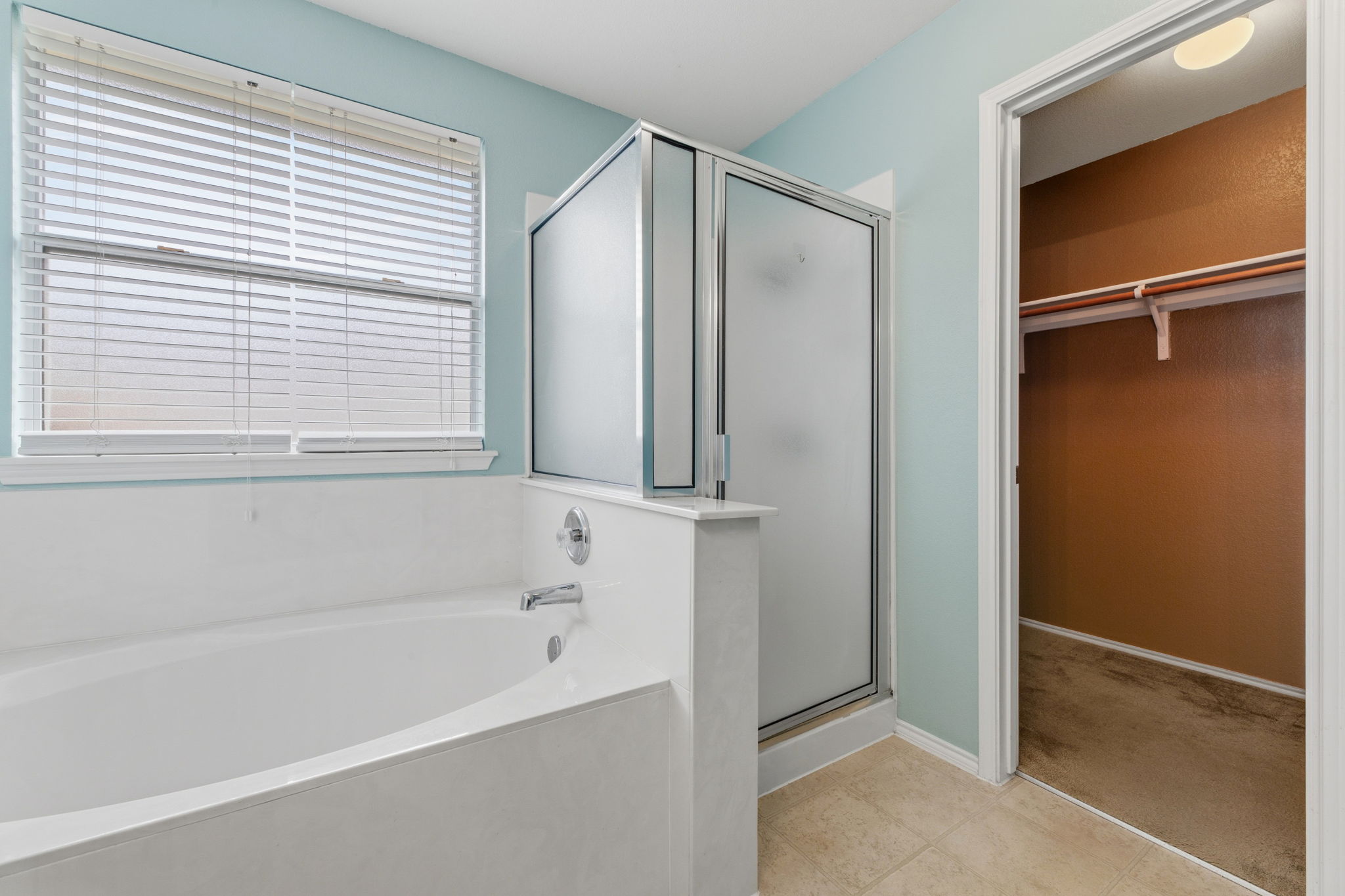 12601 Waynespur Lane Elgin, TX 78621 - Photo 30 of 38 Indulge in a tranquil bathing experience with this deep soaking tub and separate shower.