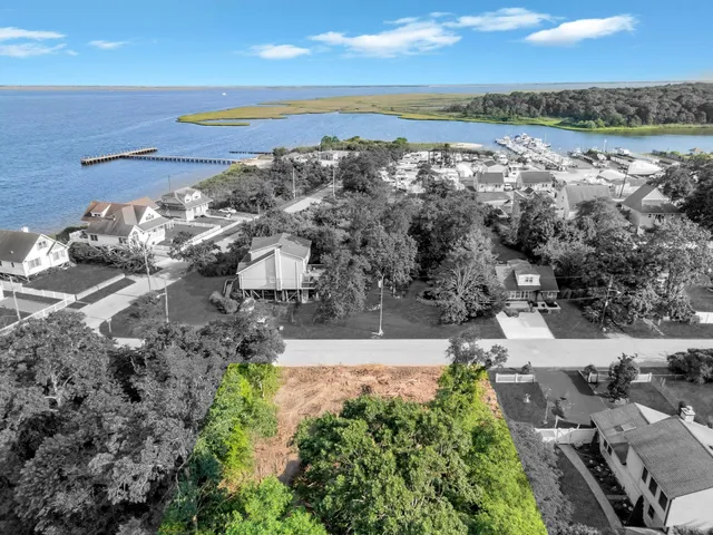a view of a city with an ocean