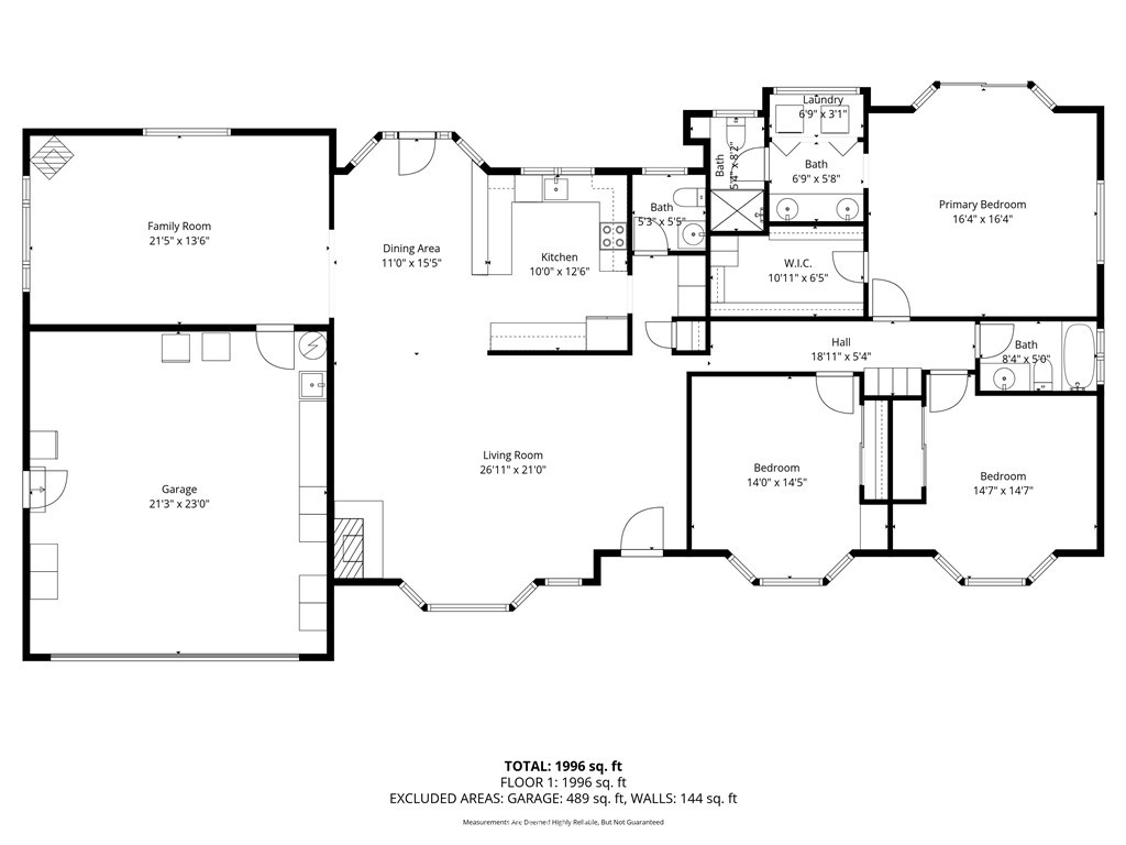 7215 San Gabriel Road Atascadero, CA 93422 - Photo 73 of 74 Floorplan of the main home. Layout and measurements are approximate.