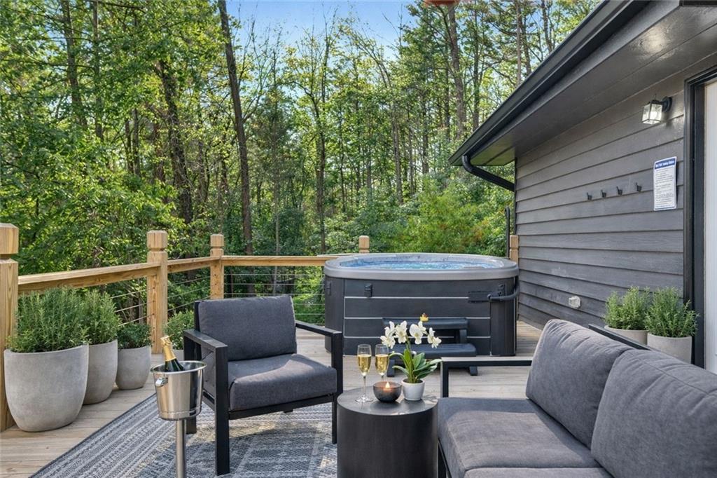 11 Collins Hollow Road Morganton, GA 30560 - Photo 23 of 55 a view of a patio on the roof deck